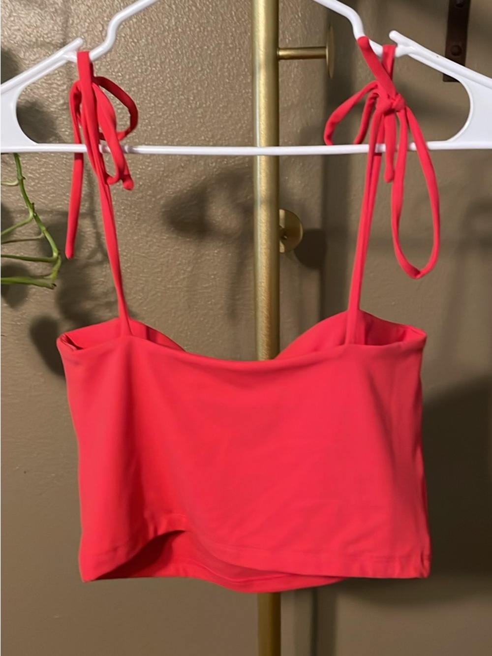 NWT Susana Monaco Red Tie-Shoulder Cropped Cami